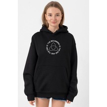 Dark The Beginning Siyah Kadın 3ip Kapşonlu Siyah