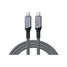 Fast Usb 4.0 40gbps, 240w, 8k60hz Usb4.0 Usb-c Kablosu 1.5 Metre Gri Klv-1.5