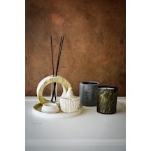 Oda Kokusu Cam Ve Beton Bardak Soya Wax Tealight Mum Seti 001