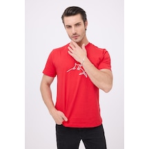 Marıne Tee Deniz Temalı Ribana Bisiklet Yaka Pamuk T-shirt-3126 KIrmızı
