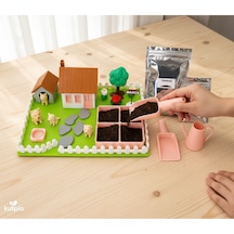 Kutpia Mini Bahçe Çocuk Oyun Ve Eğitim Seti 25x19cm - Sevimli Köpekler Pembe