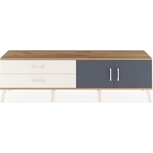 Arges Tv Ünitesi Tek Raflı 2 Çekmeceli 2 Kapaklı 176x30x51 Çam-antrasit/aytaşı Antrasıt/aytası