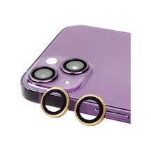 Newface Apple  Uyumlu  iPhone 15 Raze Metal Kamera Lens - Sarı,