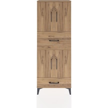 Arges Dolap 4 Raflı 2 Çekmeceli 4 Kapaklı 60x30x163 Çam-çam Çam