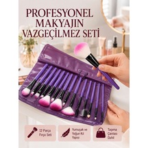 Doğal Görünüm Sağlayan Yumuşak Kıllı 12 Parça Makyaj Fırça Seti Günlük Ve Profesyonel Kullanıma Uygun 02185610