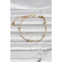 316l Çelik Gold Renk Top Zincirli Kadın Bileklik - Tj-bb8393 Çok Renkli