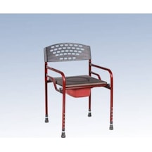 Medikaltec Siyah Deri Döşemeli Klozet Yükseltici Katlanabilir Tuvalet Yükseltici Sandalyesi