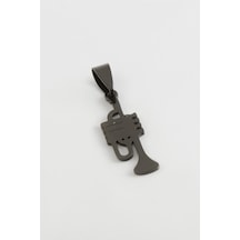 Trompet - 160 - Çelik Kolye Ucu - Glblseme - 3 Cm-siyah Çok renkli