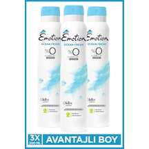 Tr Ocean Fresh Kadın Alüminyumsuz Vegan Deodorant 3x200 Ml Hızlı Kurur, Leke Bırakmaz