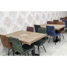 Cafe Restoran Masa Sandalye Takımları Açık Ceviz