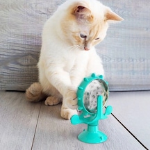 Durukar Vantuzlu Zilli İnteraktif Dönebilen Mama Kaplı Renkli Eğlenceli Eğitici Kedi Oyuncağı