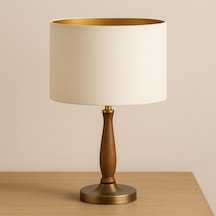 Levaillant Krem Abajur Şapka & Başlık - İçi Gold Kaplama, 30 Cm Çap, 21 Cm Yükseklik - Özel Üretim & Kusursuz Diğer