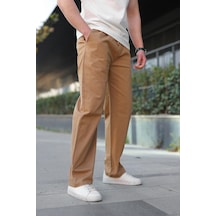 Madmext Camel Bol Paça Beli Bağlamalı Erkek Pantolon E7403 Madmext Camel Bol Paça Beli Bağlamalı Erkek Pantolon E7403