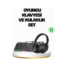 Hn01 Kulaklık + Pg-8018 Oyuncu Klavyesi Set Diğer