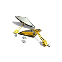 Yarasa Üçgen Modifiye Ayna Takımı Gold Sarı 8 Mm 10 Mm Uyumlu-üniversal-cg-cub-drift-kuba Çita Sarı