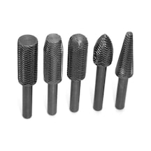 Aee 5 Parça Metal Törpüleme Ve Demir Aşındırma Uç Seti Matkap Uyumlu Döner Törpü Uçları, Ahşap Metal Ve Yumuşak Malzemeler İçin Farklı Şekillerde Freze Ve Aşındırma Seti