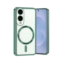 Samsung Galaxy S25 Uyumlu Edge Kross Magneticsafe Kapak - Koyu Yeşil