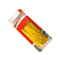 Tr Tek-iş Sarı Plastik Kablo Bağı Seti 100mm X 2.5mm 100 Adet Dayanıklı Cırt Kelepçe Kablo Düzenleyici Genel