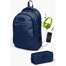 Coral High Kids Lacivert Usb'li 2'li Okul Çanta Seti Set0224313