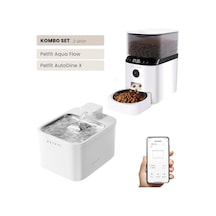 Petfit Aqua Flow Wifi Akıllı Bataryalı Otomatik Kedi Köpek Su Pınarı Çeşmesi Şelalesi+petfit Autodine X 5l Wi-fi Kameralı Akıllı Otomatik Mama Kabı Besleme Ünitesi Bundle