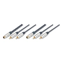 Digitus Ak-av 541 1.5 Mt 4 Pin S Vhs To 2xrca Erkek-erkek Ferrite Filtreli Yükek Kapasiteli Kablo