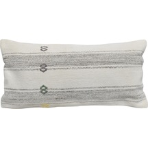Zehra Abla Halı Yeni El Dokuma Dekoratif Lumbar Kilim Kırlent Yastık Kılıfı 6636 Çok Renkli