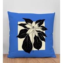 Bk Gift Modern Art Tasarımlı Mavi Kırlent Yastık, Arkadaşa Hediye, Ev Dekorasyonu, Ev Hediyesi-2