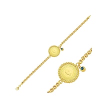 22 Ayar Güverse Zincirli Yarım Altın Bileklik