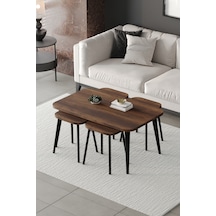 Roma Orta Sehpa Metal Ayaklı , 4+1 Orta Sehpa , 100 X 60 X 50 Cm Siyah Metal Barok