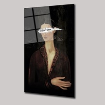 I Don't Care Cam Tablo Esprili Tipografi Duvar Dekoru 35x50 Cm
