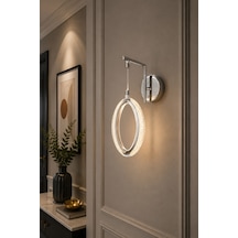 Diamond Modern Tasarım Krom Renk Gün Işığı - Ledli Banyo - Mutfak - Salon Ledli Duvar Aplik Krom Krom