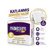 Menekşem Premium Garson Katlama Peçete 33x33 Cm 80 Li X 12 Paket, Toplam 960 Adet, 2 Katlı