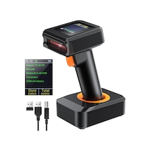 Tera Hw0006 / 2d Wireless Barcode Scanner With Display Screen Bluetooth, 2.4g & Usb 3-in-1 Kablosuz El Tipi Barkod O