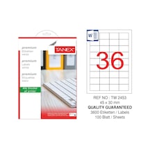 Tanex Tw-2453 - 45 X 30 MM Laser Etiket 100 Adet