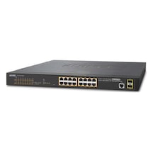 Planet Pl-gs-4210-16p2s 16 Port 10/100/1000t Poe+ 2 Port Sfp 220w Webmaster Poe Switch