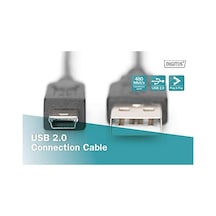 Assmann Ak-300108-010-s Usb 2.0 Bağlantı Kablosu, A Tipinde - Mini B 5 Pimli M/m, 1.0m, Usb 2.0 Uyumlu, Bl