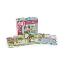 DIYTOY Dıy Toy Çiftlik Süper Renkli Puzzle 4 Adet Puzzle