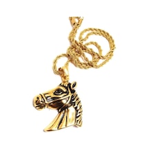 At Başı Horse Unisex Kolye Zincir - Sevgiliye - Eşe- Babaya - Arkadaşa Kolye