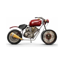 Motosiklet Tasarımlı Metal Duvar Saati Liv5791