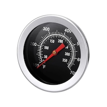 350 Santigrat Derece Paslanmaz Çelik Barbekü Izgara Fırın Termometre Sıcaklık Ölçer Gri