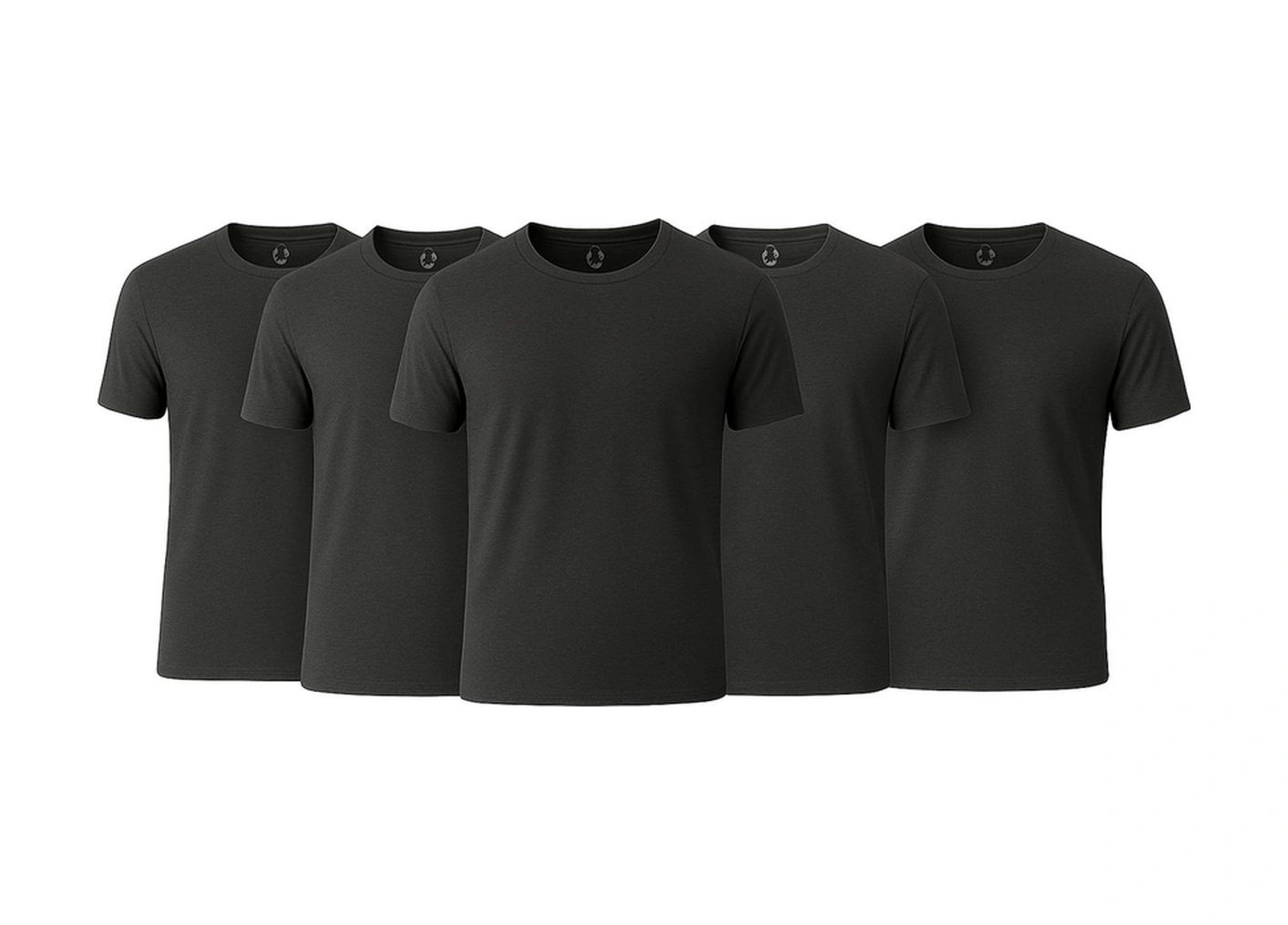 Piano Luce Erkek 5 Li Paket T-shirt Kısa Kollu Bisiklet Yaka Regular Fit Antrasit Antrasit