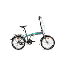 Bisan Fx 3500 Nx3 Katlanır Bisiklet V Fren 20" 3vites Metalik Gri Gri - Mavi