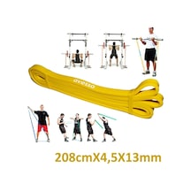 1 Adet Direnç Lastiği 208cm X 1,5x13mm 3,5-4,5kg Latex Pilates Yoga Spor Egzersiz Fizik Direnç Lastiği Güç Bandı Sarı