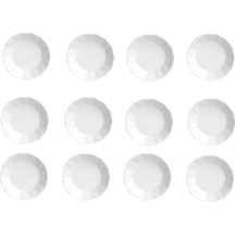 Porland Sade Beyaz Çay Tabağı 12Cm 12'Li Porland