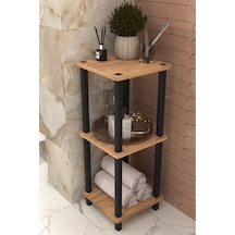 Viva 3 Katlı Çok Amaçlı Banyo Rafı Organizer-beyaz Kahverengi