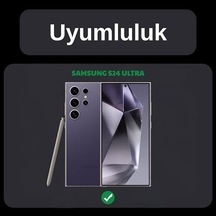 Safir Temperli Kamera Lens Koruyucu, Galaxy S24 Ultra İle Uyumlu Titanyum Siyah