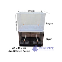 Tlspet İthal Ara Bölmeli Salma Çifthane Kafes 60x40x40 Cm