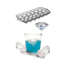 Elmas Şeklinde Pratik Buz Kalıbı 18 Bölmeli 2 Adet Plastik Diğer
