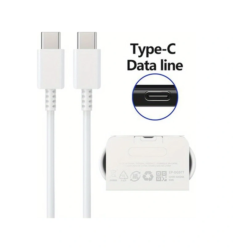 Cordial 45w Çift Usb C Hızlı Şarj Kablosu, S23 S22 Plus Note 20 Uyumlu Type C, A33 A54 A55, Beyaz 100cm