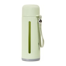 Mukko Home 500 Ml Şeffaf Pencereli Cam Suluk Soft Renkli, Bpa Içermez,yeşil